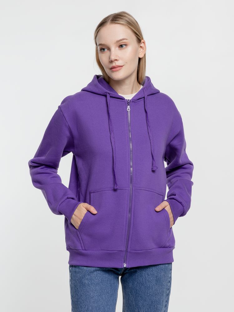 Толстовка на молнии с капюшоном Siverga Heavy 2.0, фиолетовая-4
