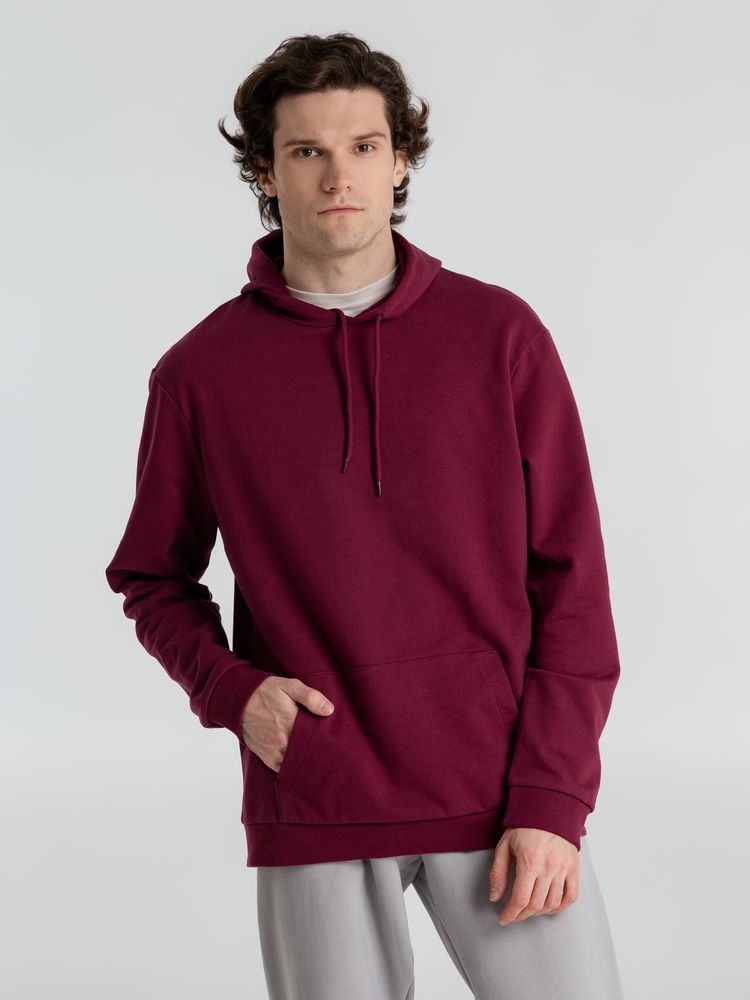 Толстовка с капюшоном унисекс Hoodie, бордовая-8