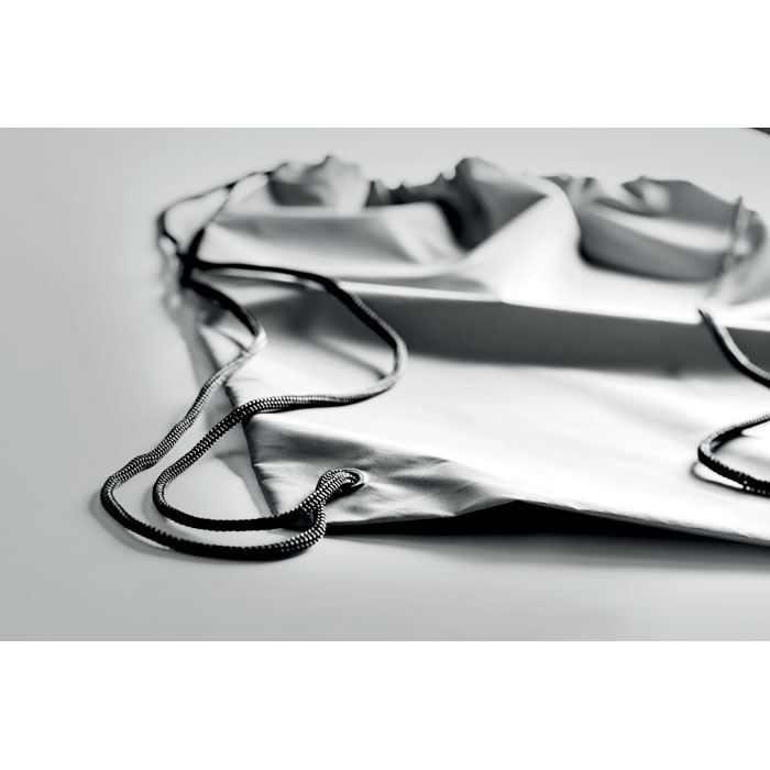 Рюкзак на шнурках светоотраж, серебряный-4