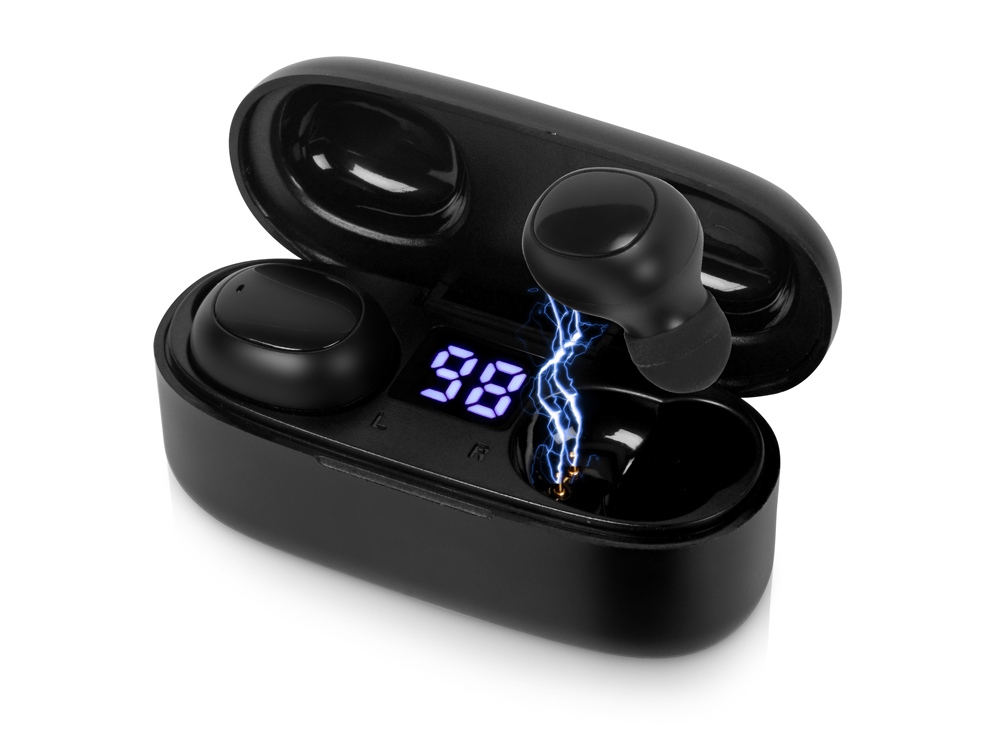 Беспроводные наушники TWS в кейсе Volts. Evolt, черный, пластик-2