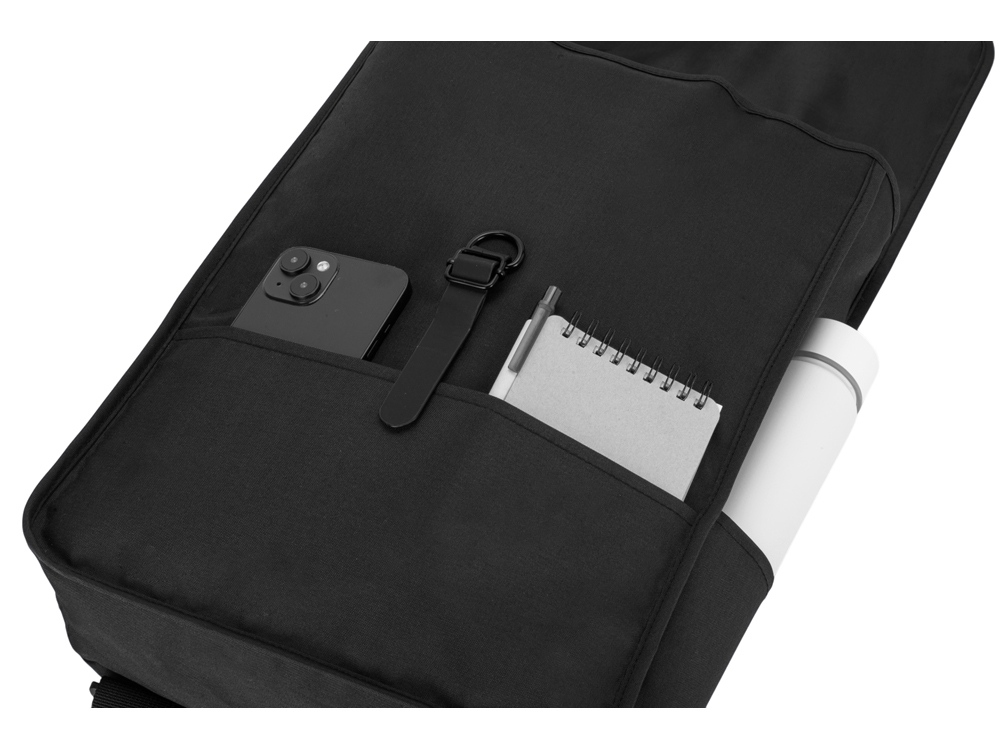 Рюкзак Rony из переработанного пластика, черный-9