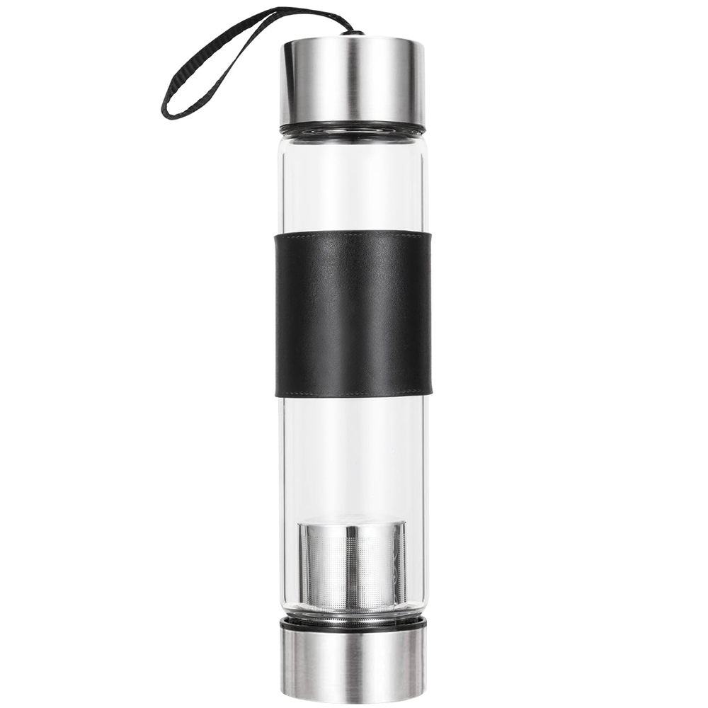 Термос стеклянный с инфьюзером Modulus, Чёрный-0