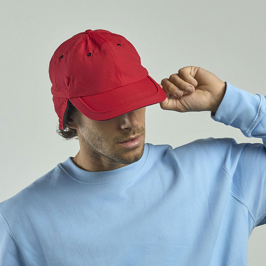 Бейсболка SNOW FLAP STOPPER-S, красный-1