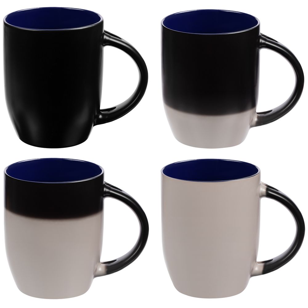 Кружка-хамелеон Melty с ложкой, черная с синим-2