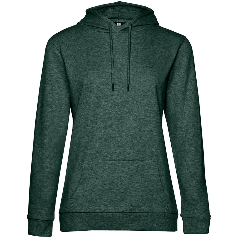 Толстовка с капюшоном женская Hoodie, темно-зеленый меланж-0