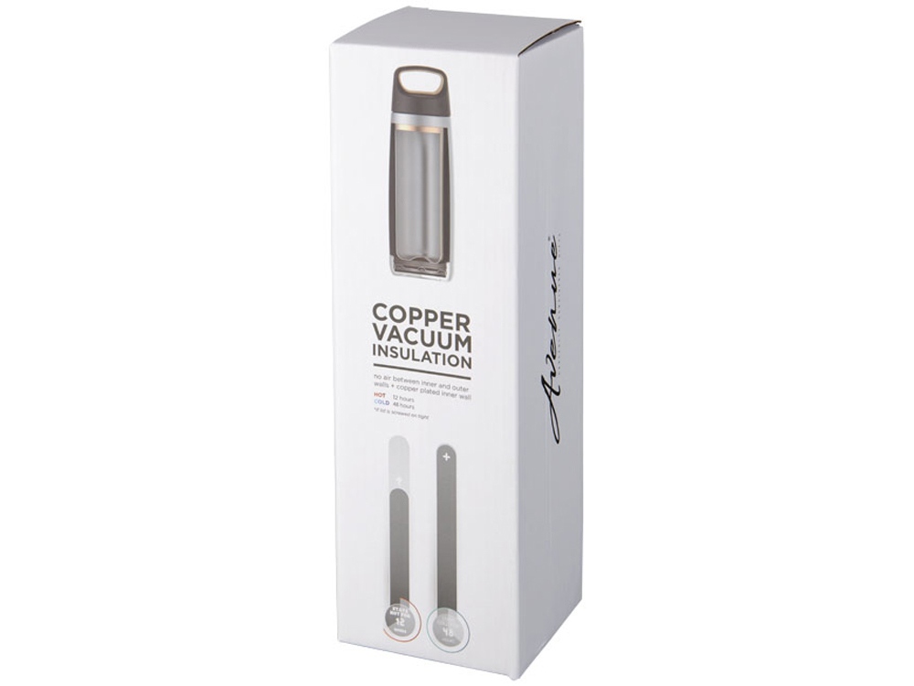 Спортивная медная бутылка с вакуумной изоляцией Valhalla объемом 600 мл, белый-4