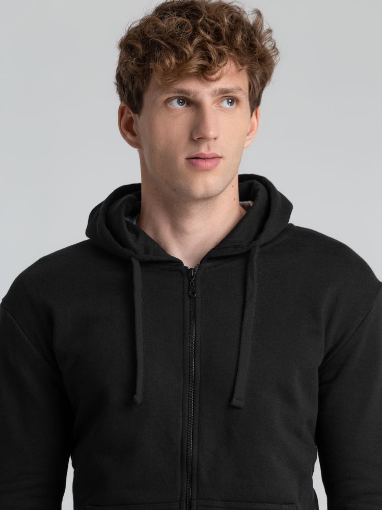 Толстовка на молнии с капюшоном Siverga Heavy 2.0, черная-4