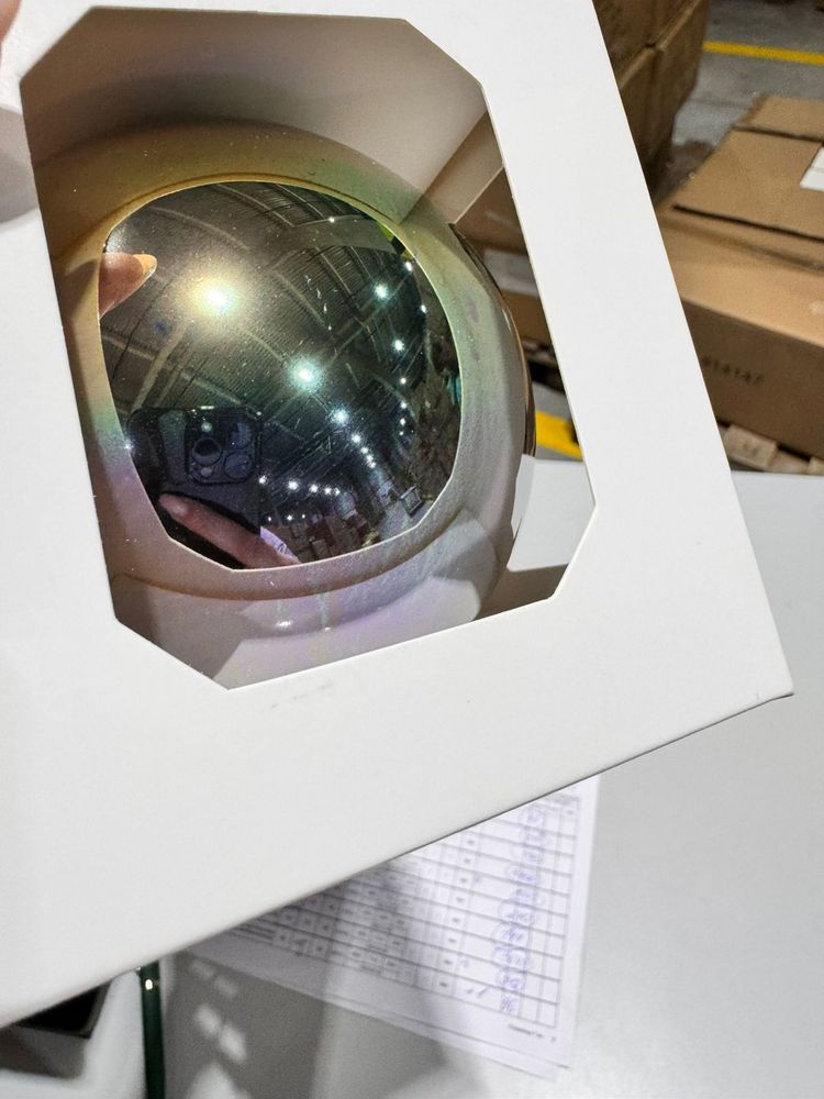 Оформительский шар Finery, 8 см, глянцевый золотистый-2