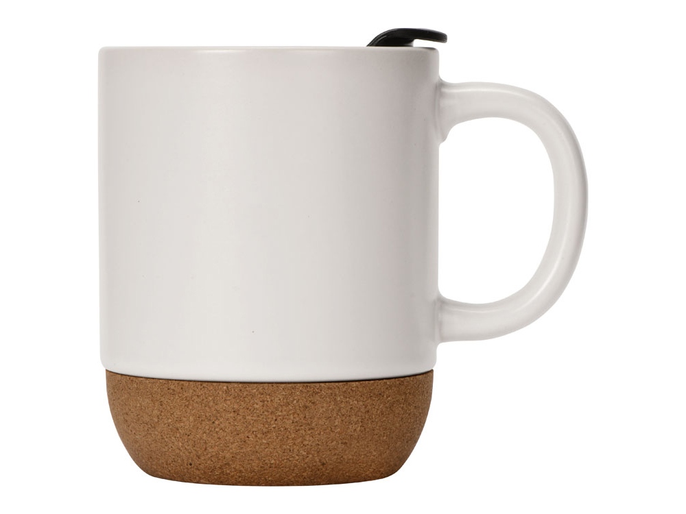 Кружка Denpasar с пробковым дном и крышкой, цветная с двух сторон, белый-4