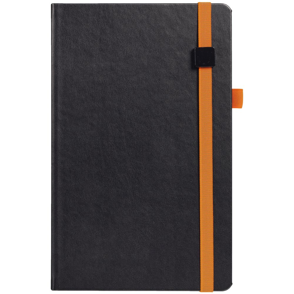 Ежедневник Ton Black, недатированный, черный с оранжевым-1