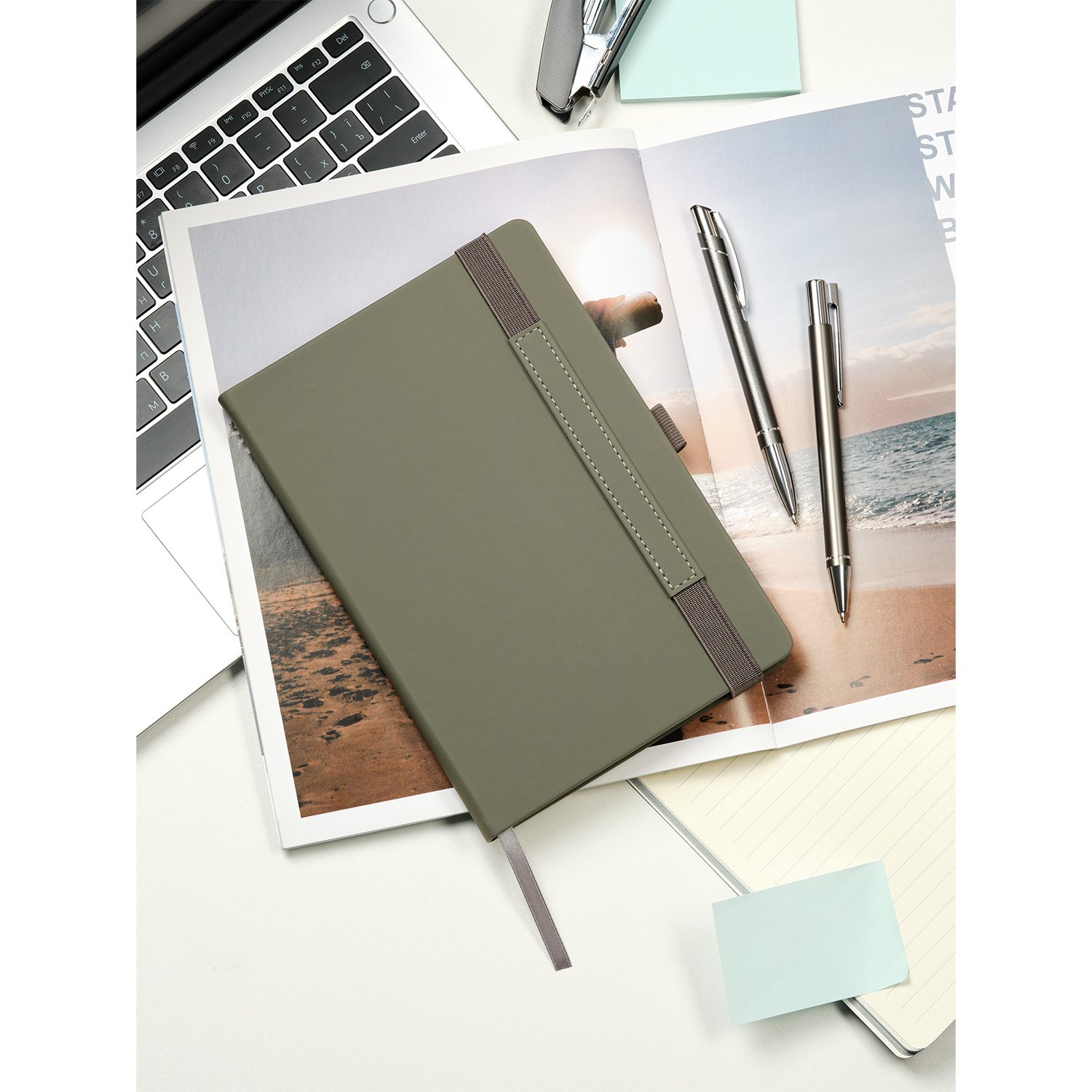 Ежедневник Alpha недатированный, серый/бирюзовый-14