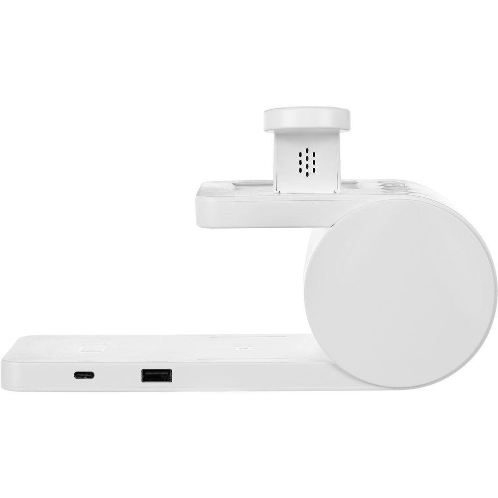 Станция беспроводной зарядки с часами fullStack, белая-2