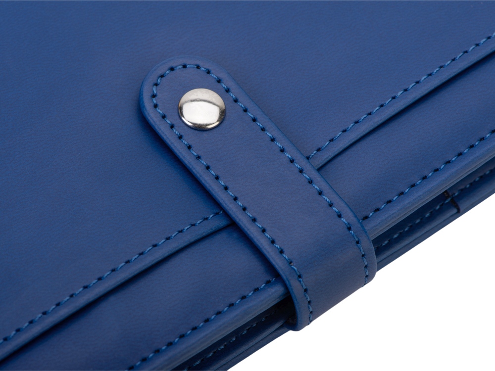 Блокнот-кошелек с сменным блоком А6 Wall Street, 64 листа, синий-6