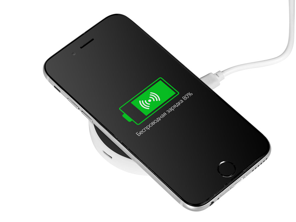 Беспроводное зарядное устройство Dot, 5 Вт, белый/черный-1