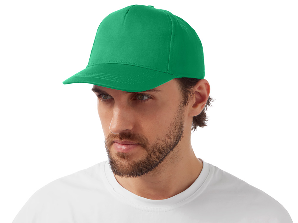 Бейсболка Мемфис 230 5-панельная, зеленая-1