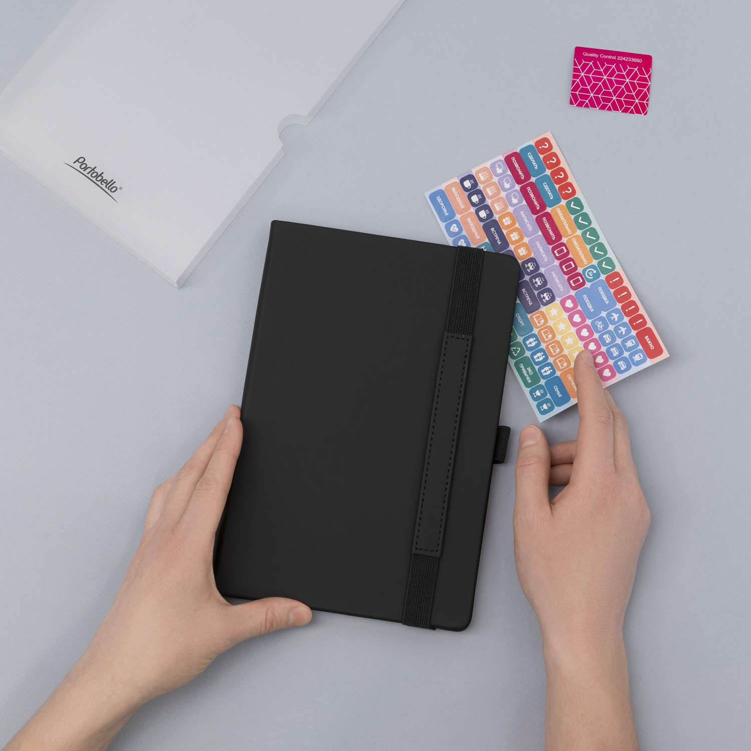 Ежедневник Alpha недатированный, черный/черный-13