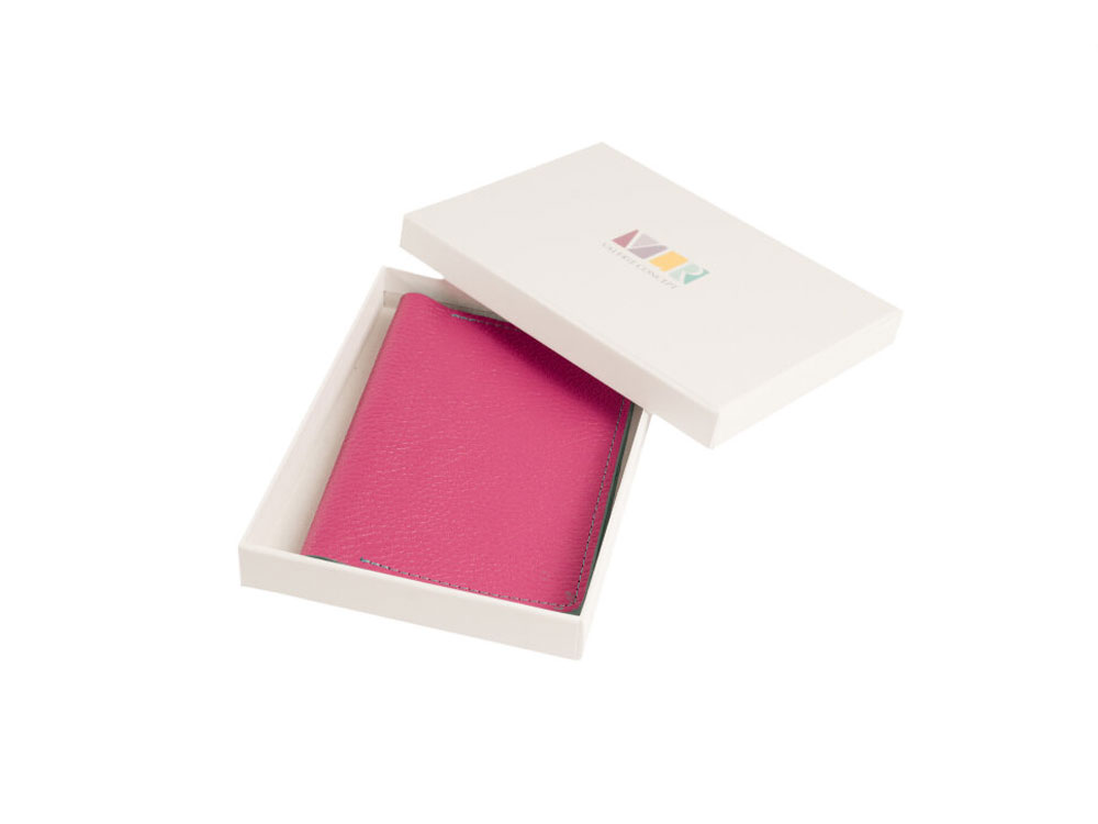 Обложка для паспорта Valerie Concept PSC8, фуксия/бирюзовый-0