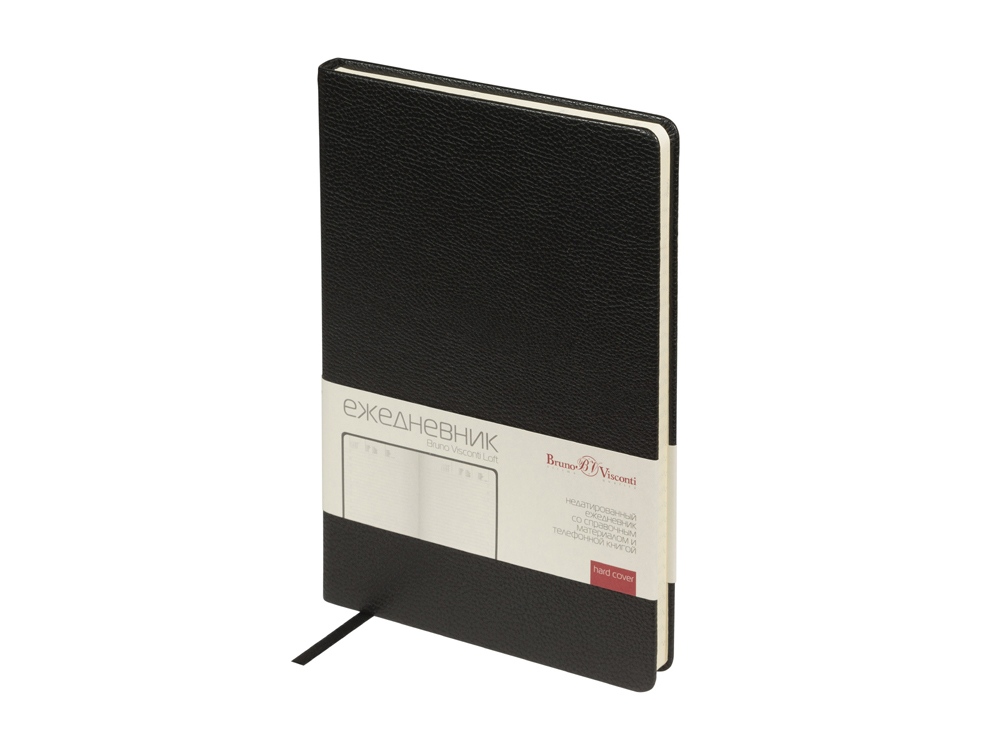 Ежедневник недатированный А5 Loft, черный-0