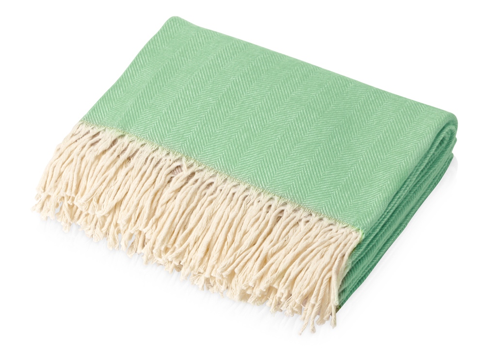 Плед Ёлочка 150х180 см. ПРЕМИУМ (зеленый однотонное)-0