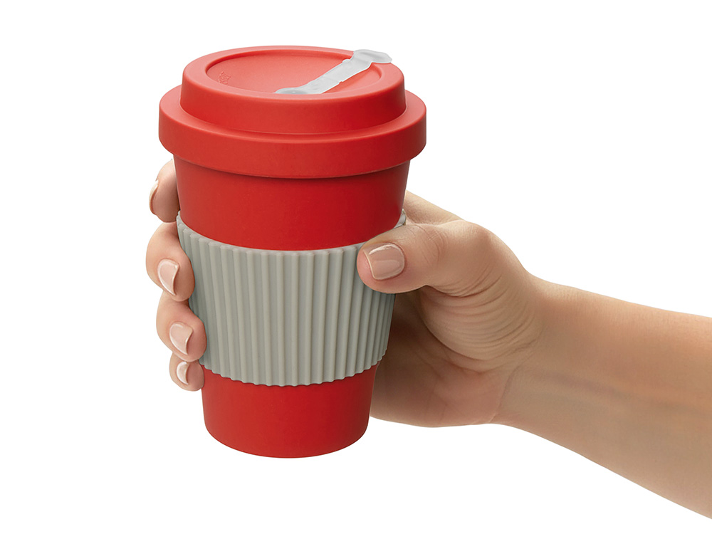 Термокружка Muffin из натуральных волокон, красный-5