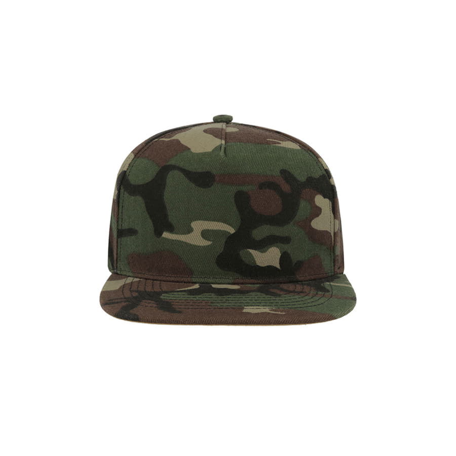 Бейсболка SNAP FIVE, 5 клиньев, пластиковая застежка, зеленый камуфляж-4