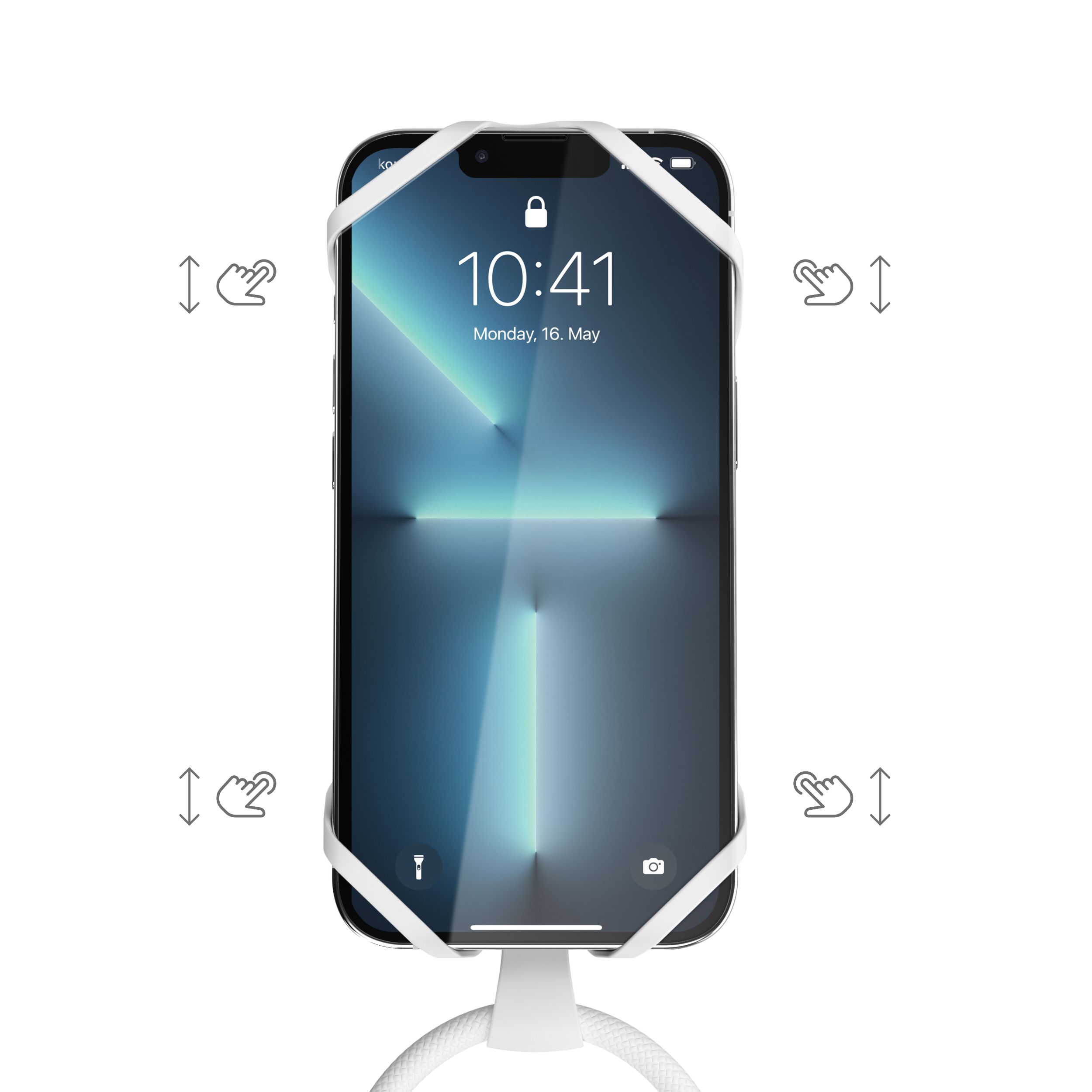 Ремешок-держатель для телефона с поп-сокетом Infinity Plus, белый-3