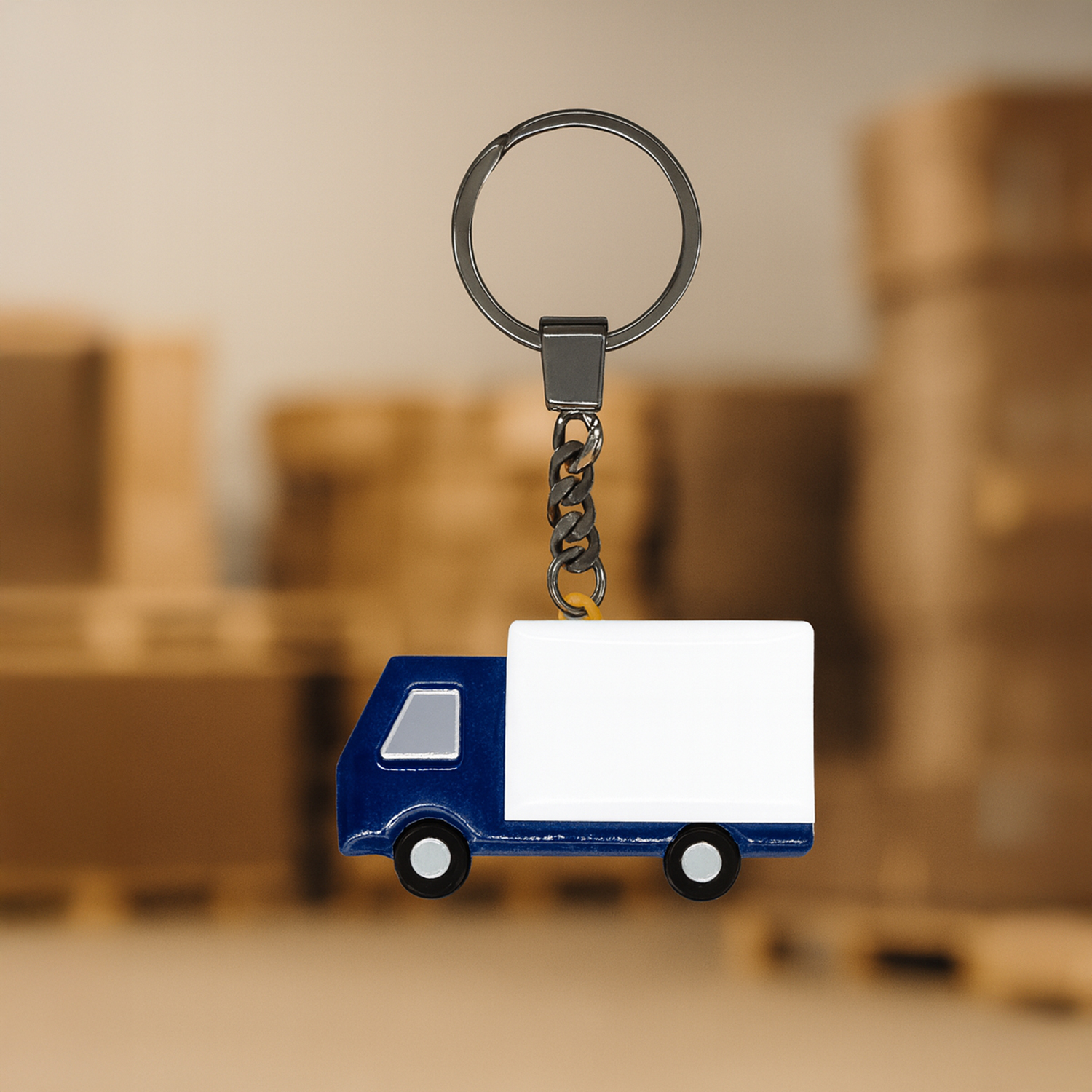 Брелок-обвес Грузовик (белый с синим)-5