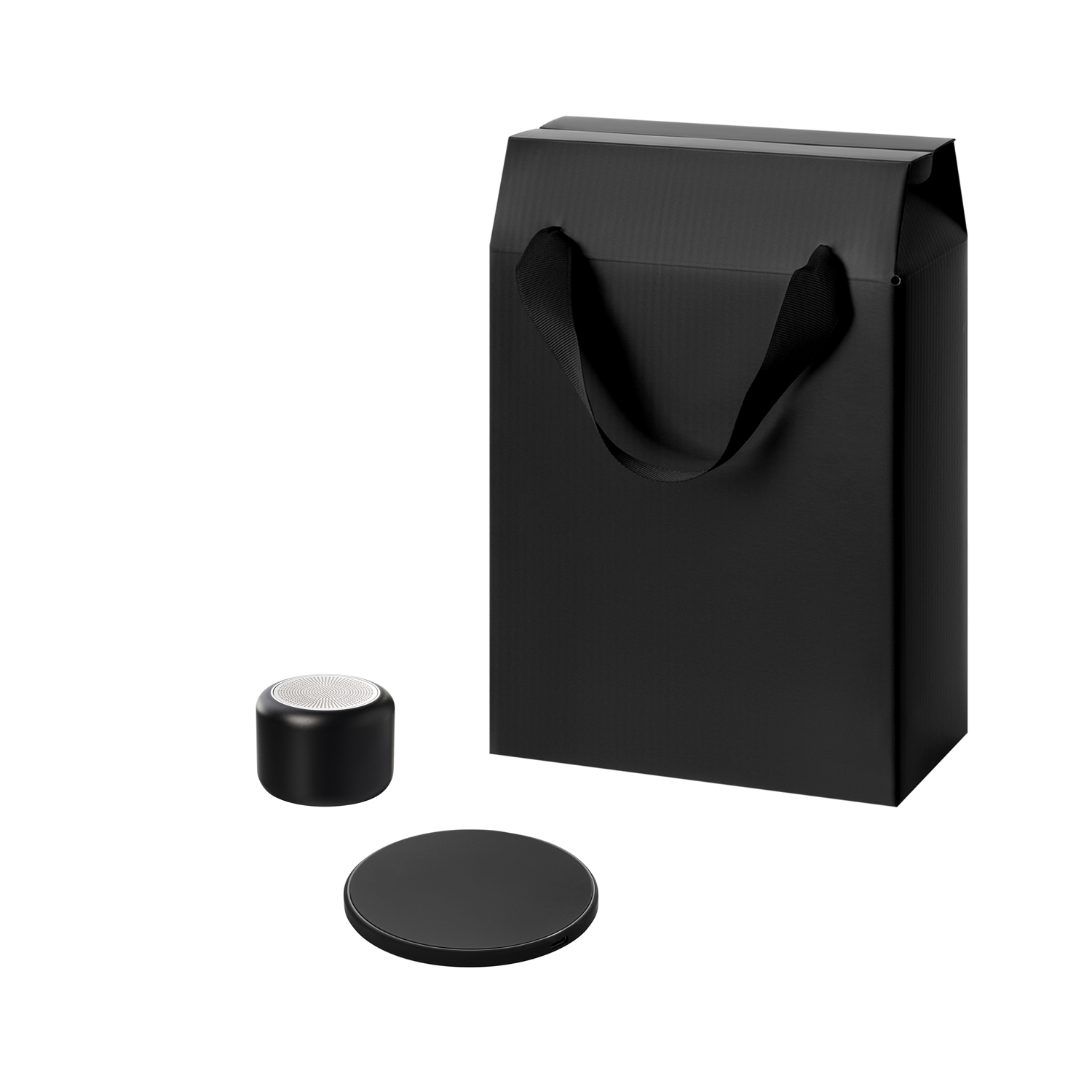 Подарочный набор Пэшн, Аурис (Passion, Auris), черный (колонка, зарядное устройство)-0