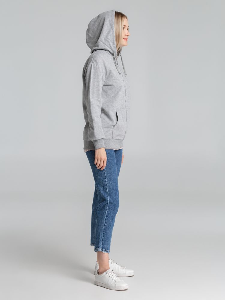 Толстовка на молнии с капюшоном Siverga 2.0, серый меланж-4