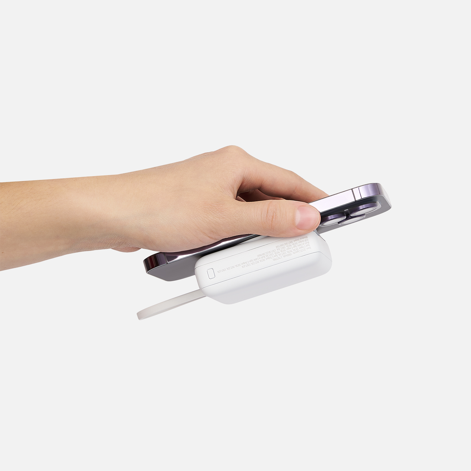 Внешний аккумулятор с подсветкой Риттер PD (Ritter PD) 10000mAh с функцией беспроводной зарядки 15W, белый-10