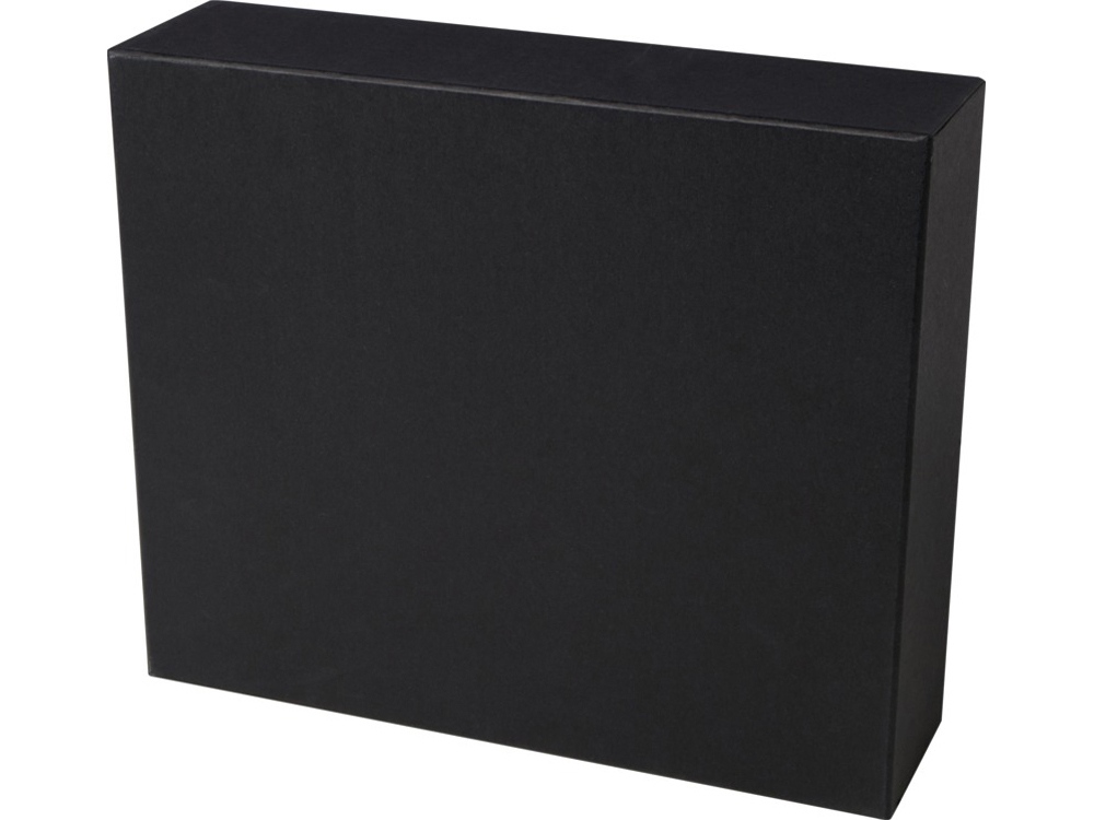 Laura подарочный набор из блокнота формата А5 в твердой обложке и шариковой ручки - сплошной черный-4