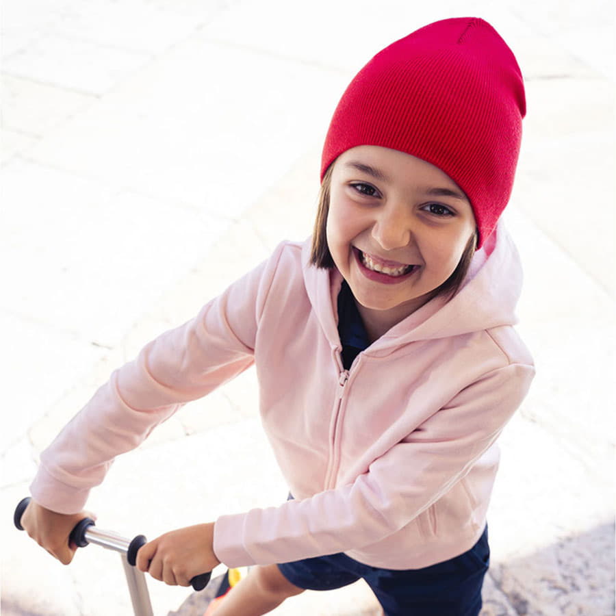 Шапка детская из хлопка KID YALA, красный-1