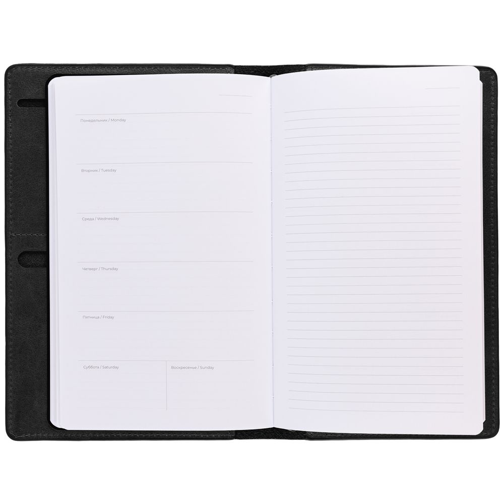 Еженедельник-портфолио Remini, недатированный, черный-3