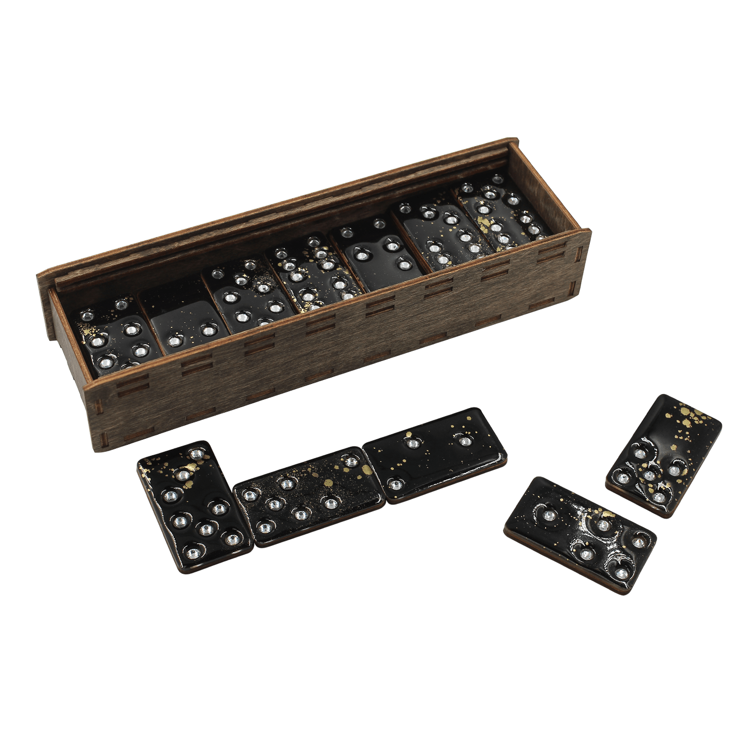 Домино WIN-WIN (черный с золотом)-4