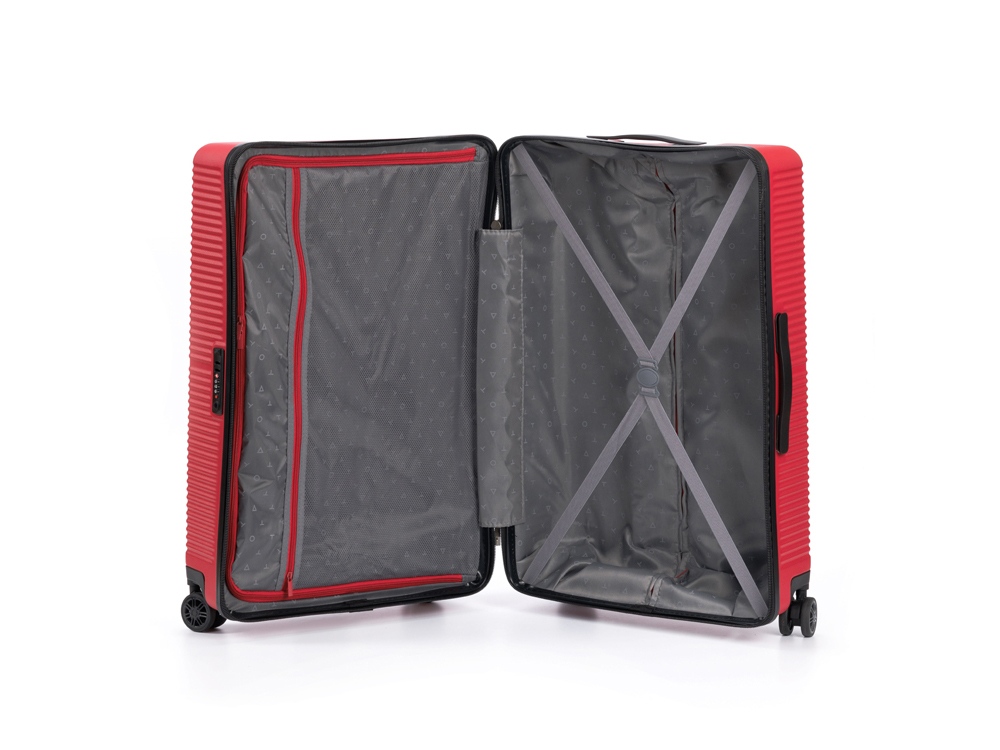 Чемодан TORBER Elton, красный, ABS-пластик, 47 х 32 х 78 см, 96 л-3