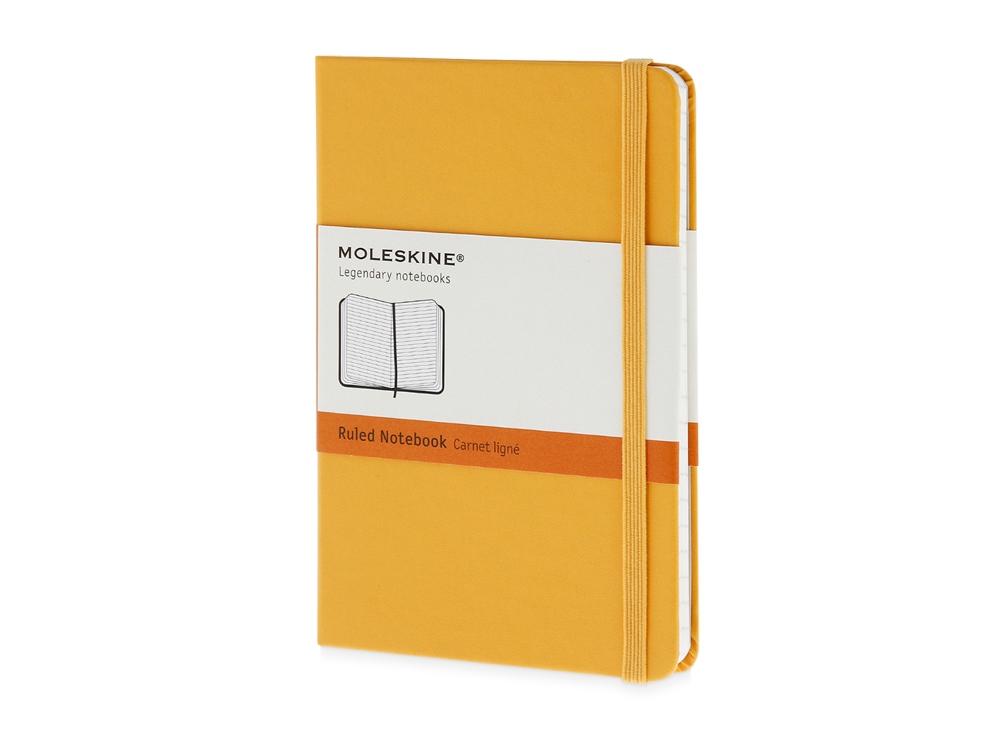 Записная книжка Moleskine Classic (в линейку) в твердой обложке, Pocket (9x14см), оранжевый-0
