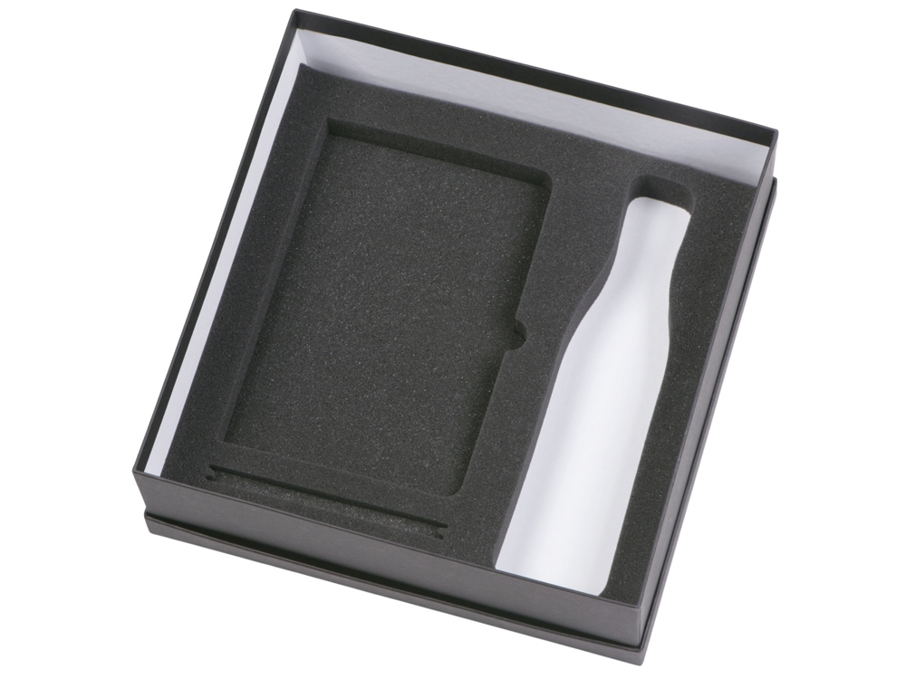 Подарочный набор c блокнотом C1, ручкой и термобутылкой, темно-синий-2