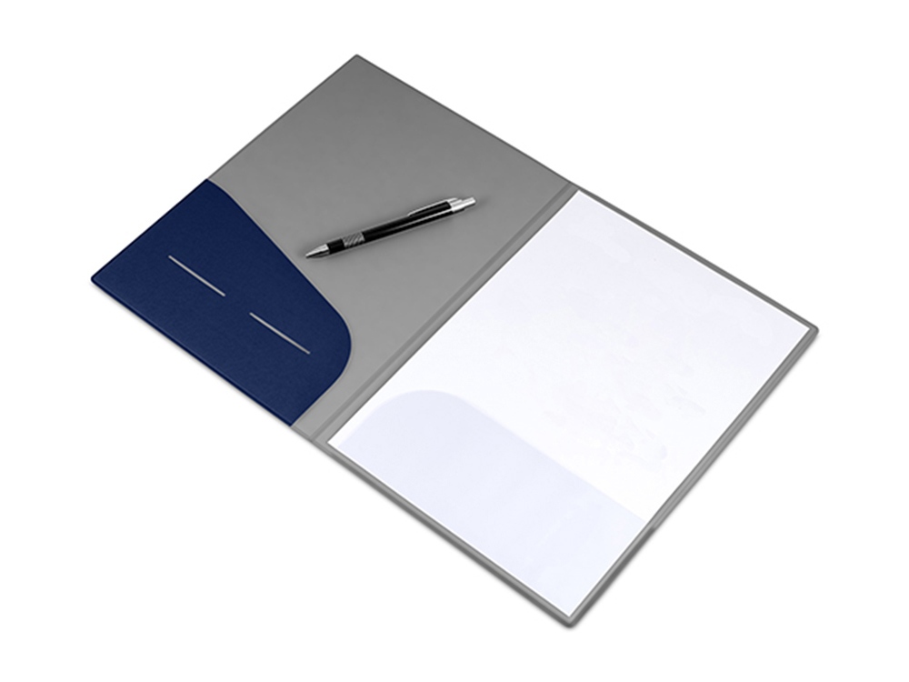 Папка классическая из экокожи Favor, темно-синий-1