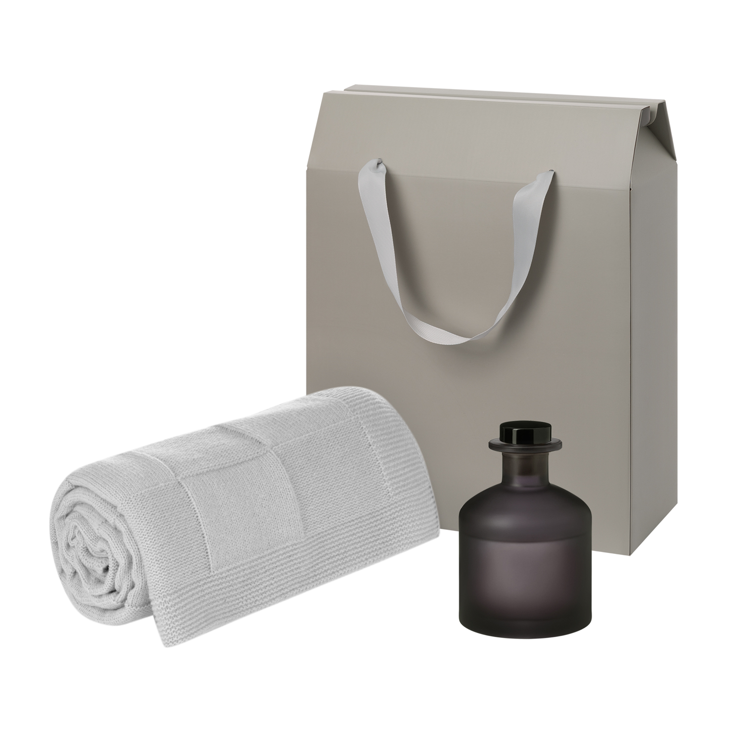 Подарочный набор Mizu, Cella Soft, серый (диффузор, плед)-0