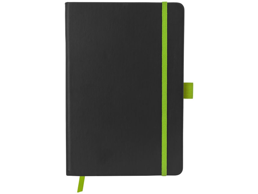 Блокнот Color edge A5, черный/лайм-2