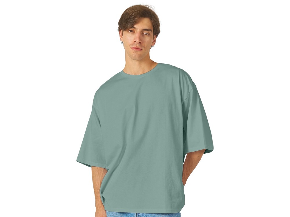 Футболка Berlin к/р оверсайз, 100% хлопок, 180гр, пыльно-бирюзовый-1