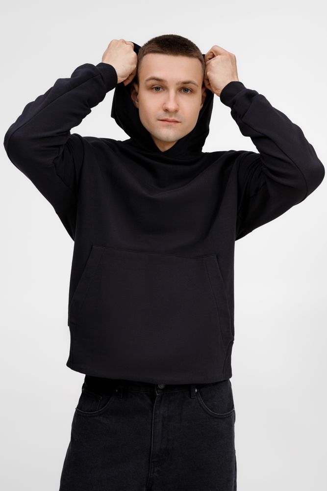 Худи оверсайз унисекс Kosmos, черное-0