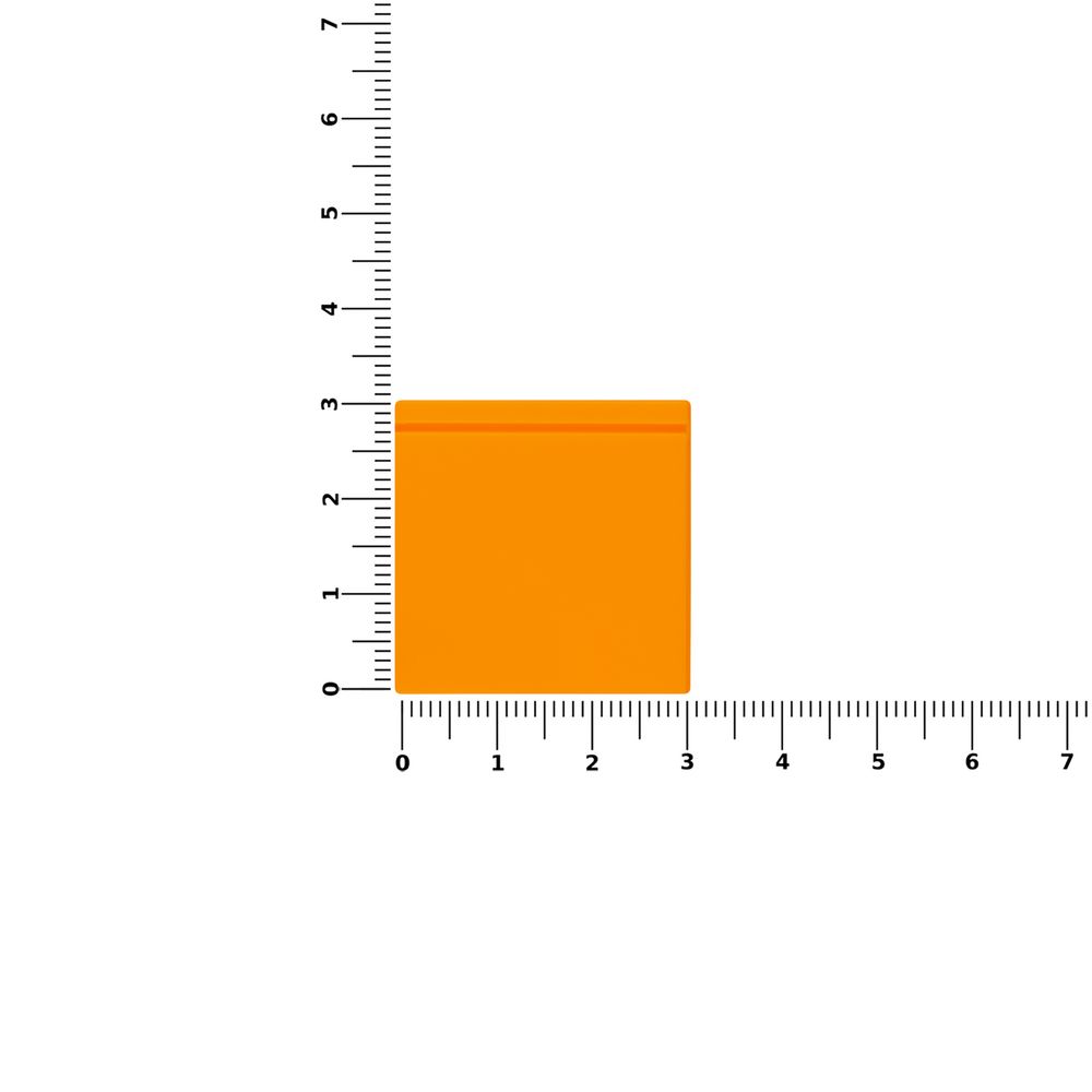 Лейбл из ПВХ Kare, оранжевый неон-2
