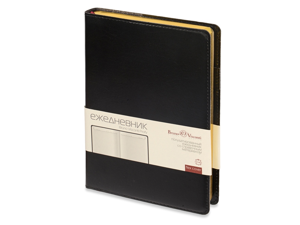 Ежедневник полудатированный портфолио А5  PROFY черный-0