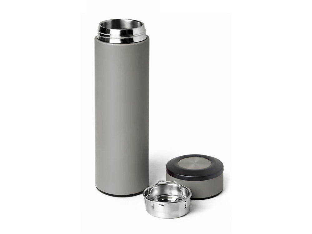 Вакуумный термос Vacuum Flask C1, soft touch, 420мл, серый-1