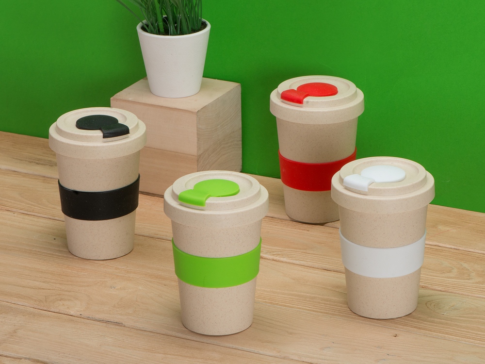 Стакан из пшеничного волокна Flava, серый-6