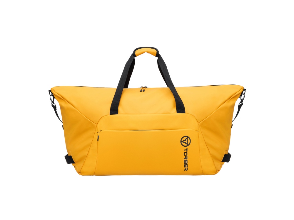 Сумка дорожная TORBER MOBI, желтая, полиэстер 900D с PU покрытием, 65 х 37 х 34 см-1