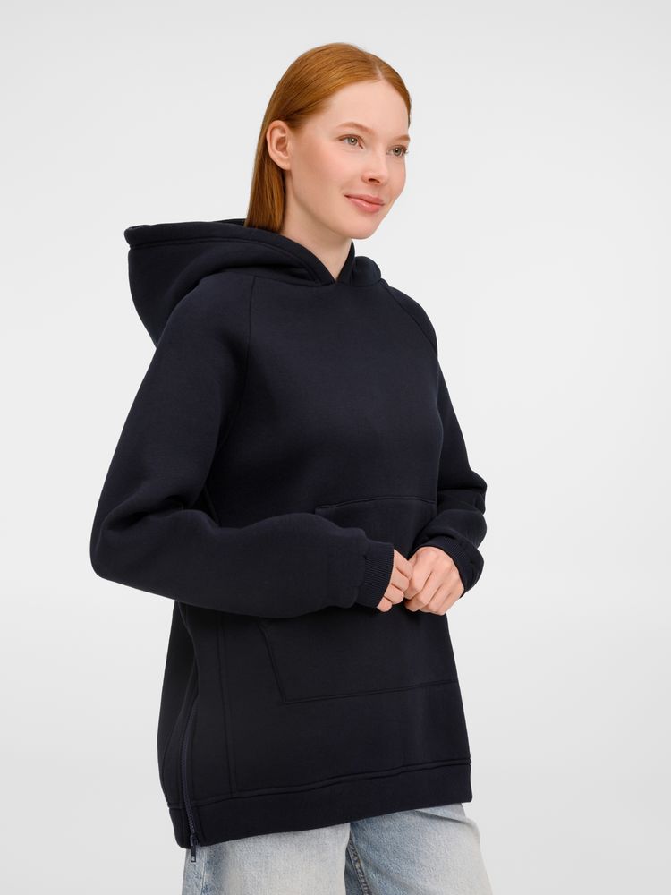 Худи унисекс оверсайз Easy Street, темно-синее-5