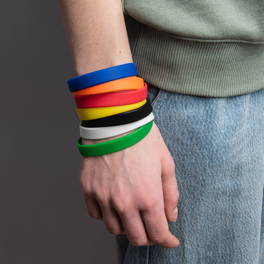 Браслет силиконовый FEST; 20 x 1,2 x 0,2 см; желтый; силикон, желтый-2