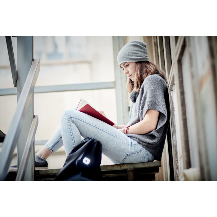 Шапочка из полиэстера, черно-белый-4